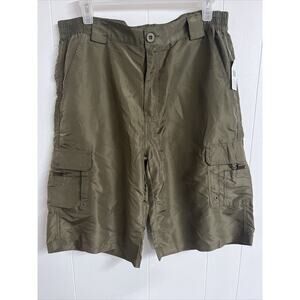 NWT Mens Nylon Stanley Shorts‎ Size Large Dark Green